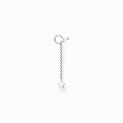 Best Sale Einzel Ohrring Anhänger Stern silber Damen Creolen