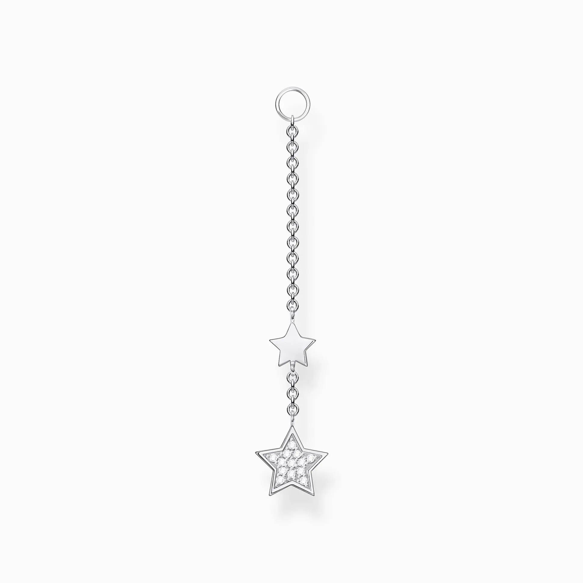 Outlet Einzel Ohrring Anhänger Sterne silber Damen Creolen