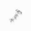Clearance Einzel Ohrstecker Perlen und Eiskristalle silber Damen Ohrstecker|Ohrringe