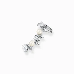 Clearance Einzel Ohrstecker Perlen und Eiskristalle silber Damen Ohrstecker|Ohrringe
