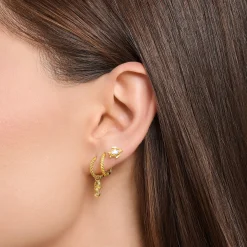 Cheap Einzel Ohrstecker Schildkröte gold Damen Ohrstecker