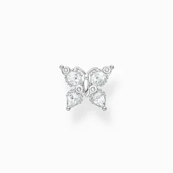 Shop Einzel Ohrstecker Schmetterling weiße Steine Damen Ohrstecker