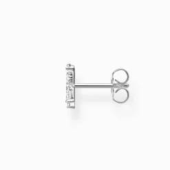 Shop Einzel Ohrstecker Schmetterling weiße Steine Damen Ohrstecker