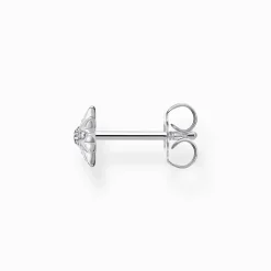 New Einzel Ohrstecker Stern silber Damen Ohrstecker