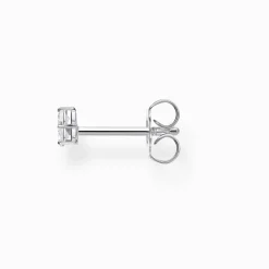 Clearance Einzel Ohrstecker weiße Steine silber Damen Ohrstecker