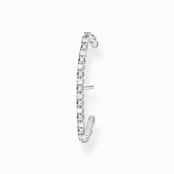Shop Einzel Ohrstecker weiße Steine silber Damen Ohrstecker