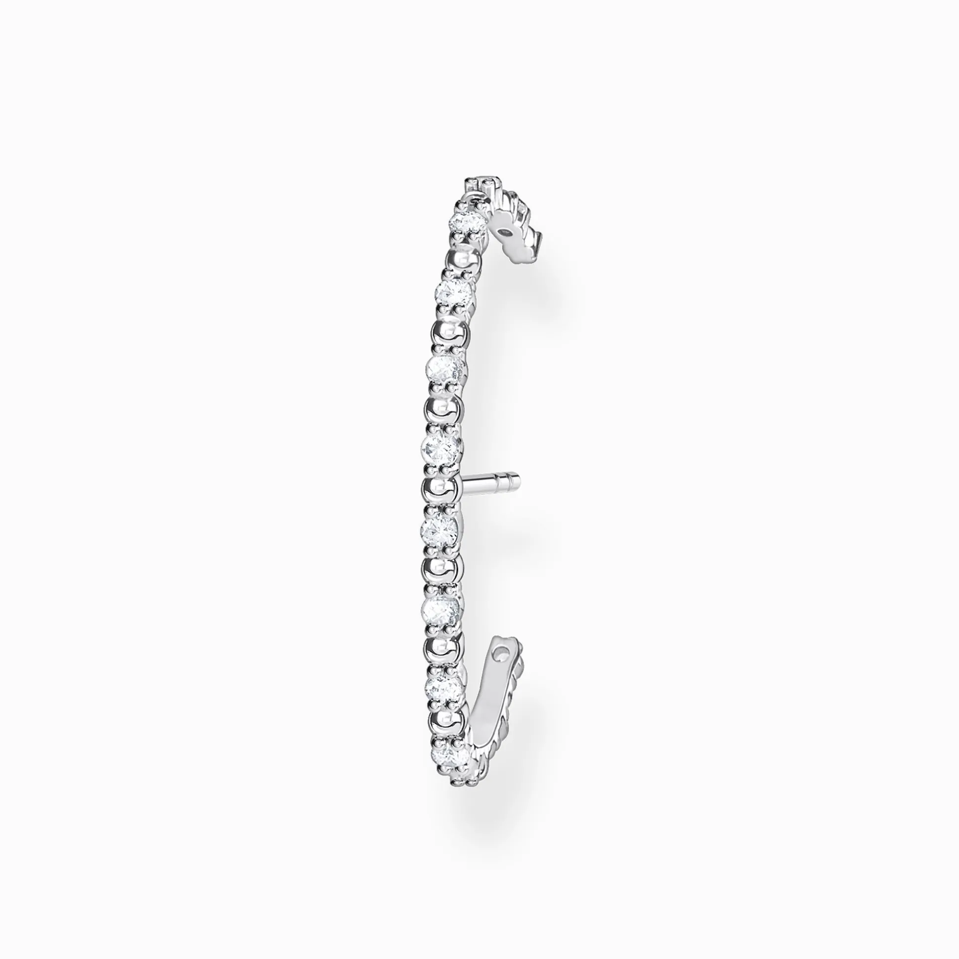 Shop Einzel Ohrstecker weiße Steine silber Damen Ohrstecker
