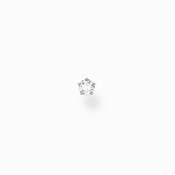 Shop Einzel Ohrstecker weißer Stein klein silber Damen Ohrstecker
