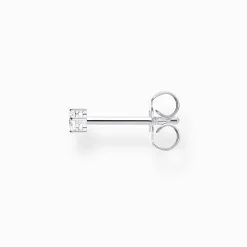 Shop Einzel Ohrstecker weißer Stein klein silber Damen Ohrstecker