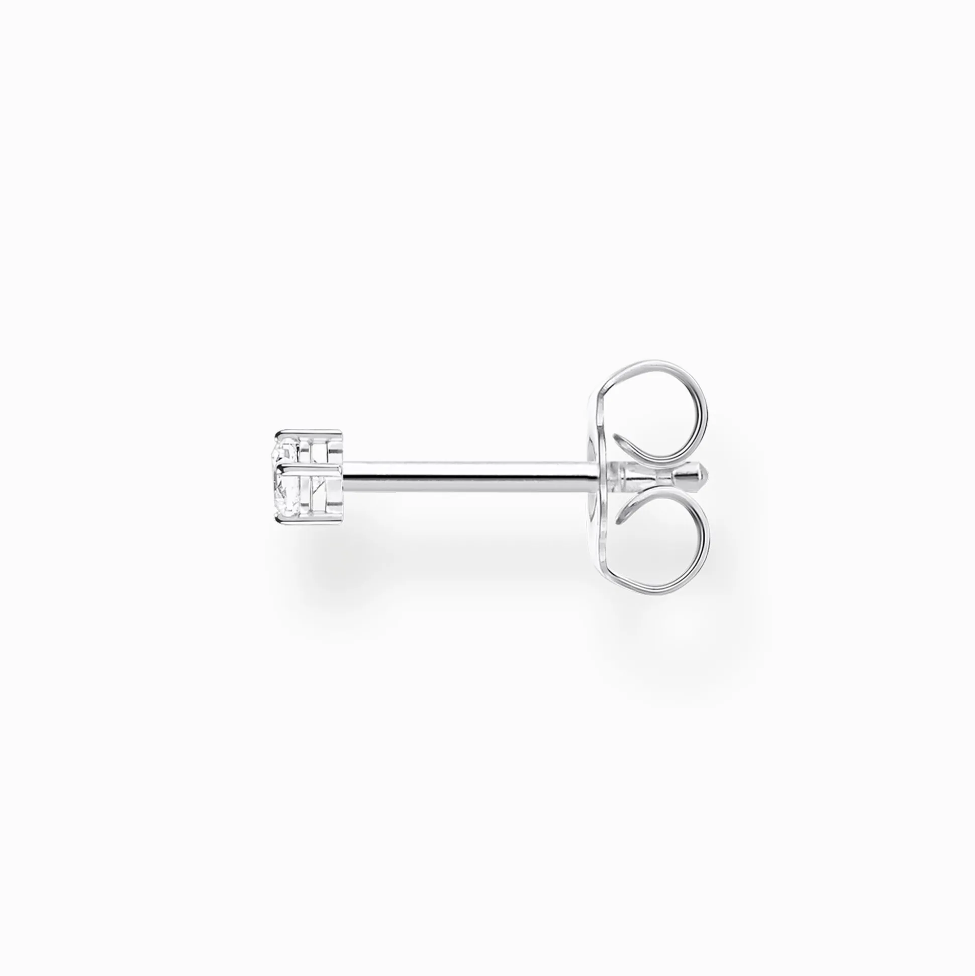 Shop Einzel Ohrstecker weißer Stein klein silber Damen Ohrstecker