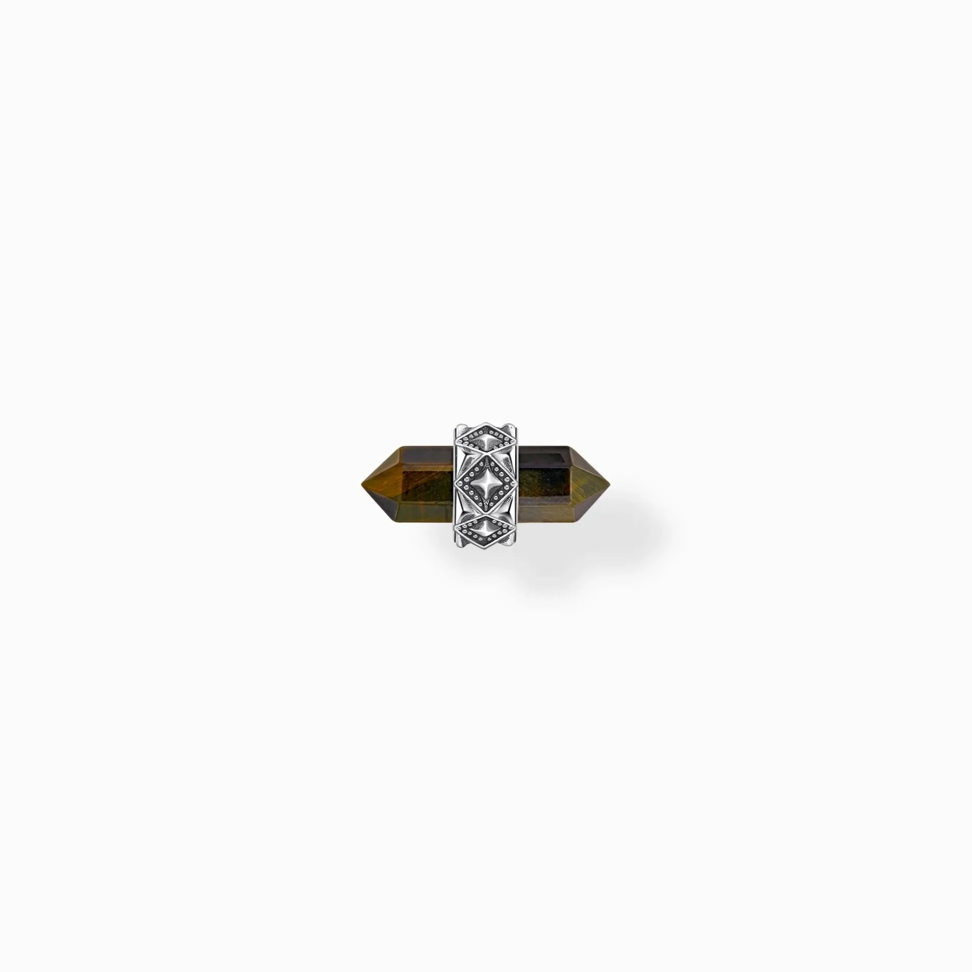 Cheap Einzel-Ohrstecker mit goldblauem Tigerauge Silber geschwärzt Damen Ohrstecker|Ohrstecker & Creolen