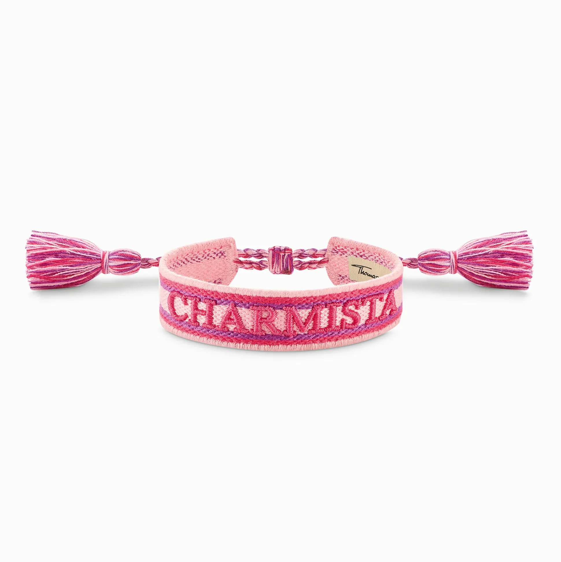 Discount Gewebtes Armband Charmista in Rosa, Pink und Lila Accessoires