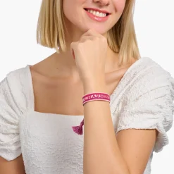 Discount Gewebtes Armband Charmista in Rosa, Pink und Lila Accessoires