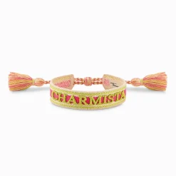 Outlet Gewebtes Armband Charmista in Pink, Grün und Orange Accessoires