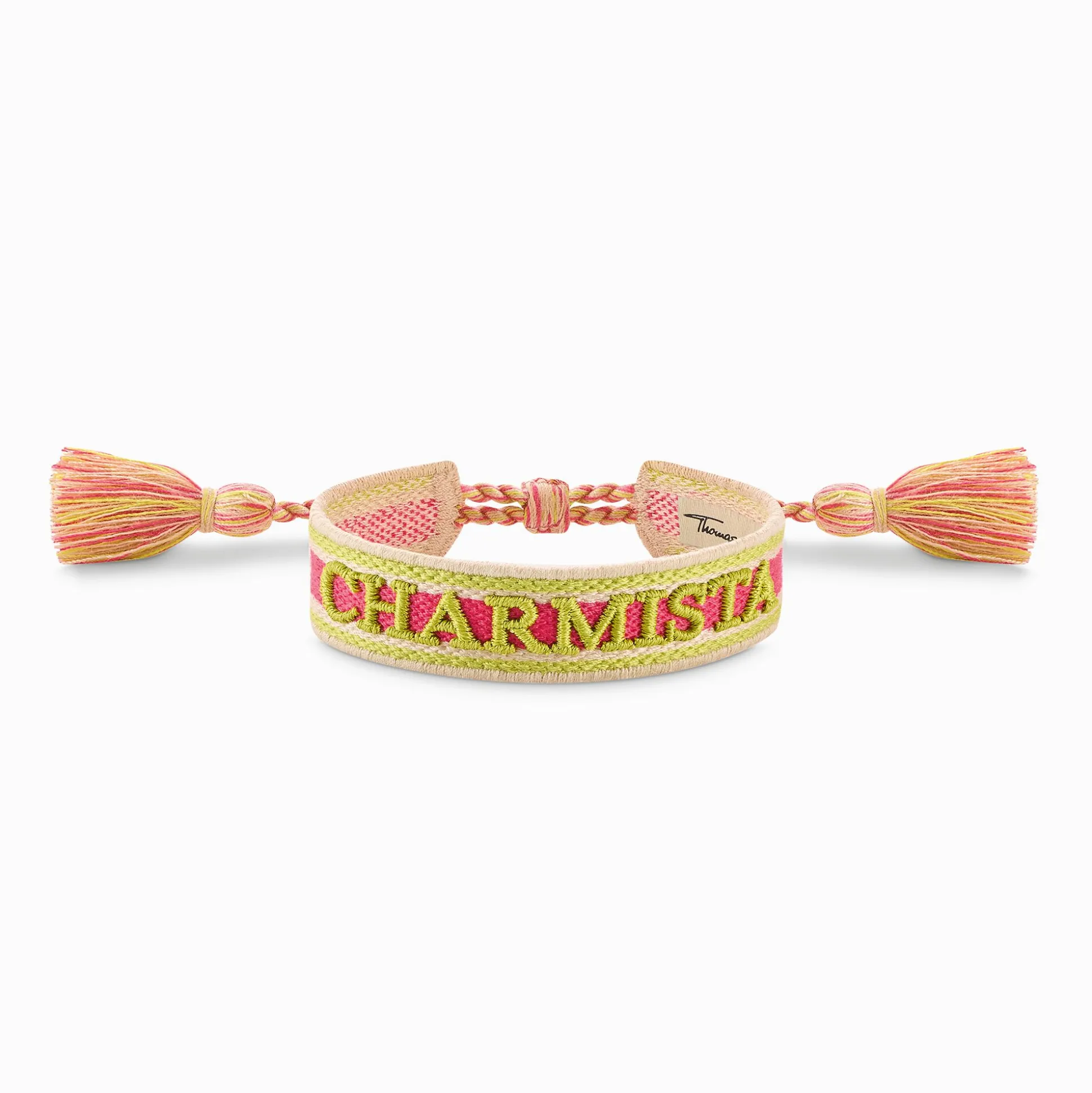 Outlet Gewebtes Armband Charmista in Pink, Grün und Orange Accessoires