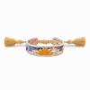 Store Gewebtes Armband mit Sonne, Palme und Kaktus in Orange, Dunkelblau und Grün Accessoires