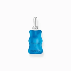 Outlet Großer Anhänger blauer Goldbären mit Steinen Silber Damen Anhänger|Anhänger