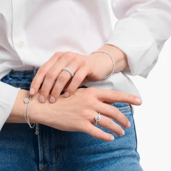 Sale Halo-Ring mit weißem Stein in Herzform Silber Damen Ringe|925 Silber