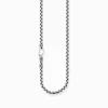 Hot Kette Glieder Kreuz silber Stärke 5 mm Damen Halsketten|Halsketten