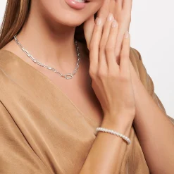 Store Kette Glieder silber Damen Halsketten