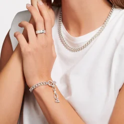 Store Kette Glieder silber Damen Halsketten