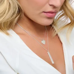 Best Kette Herz silber Damen Halsketten|925 Silber