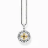 Outlet Kette Kreuz schwarze Steine gold Damen Halsketten|18K Vergoldung - 925 Silber