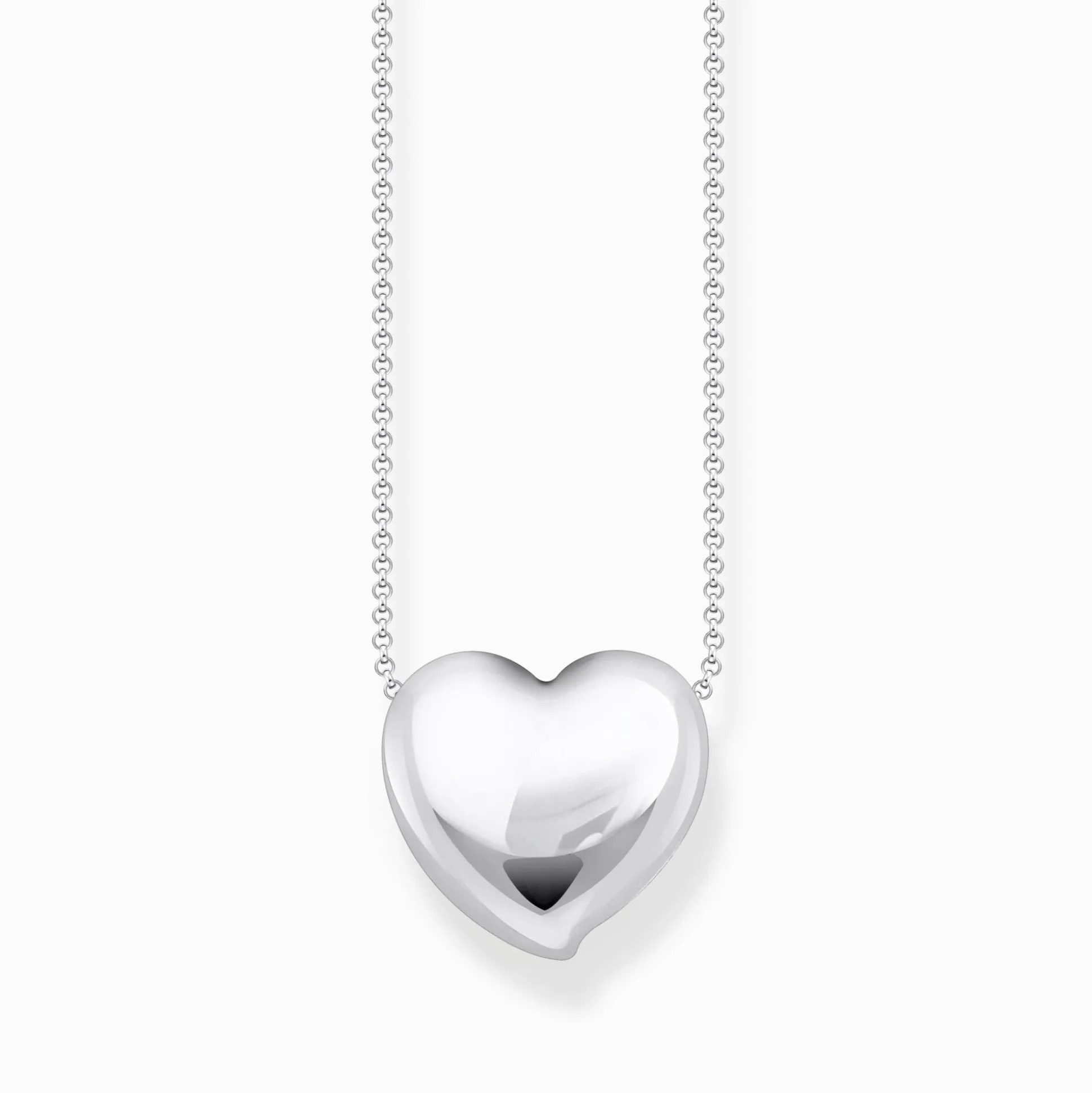 Online Kette mit Anhänger in Herzform Silber Damen Halsketten|925 Silber