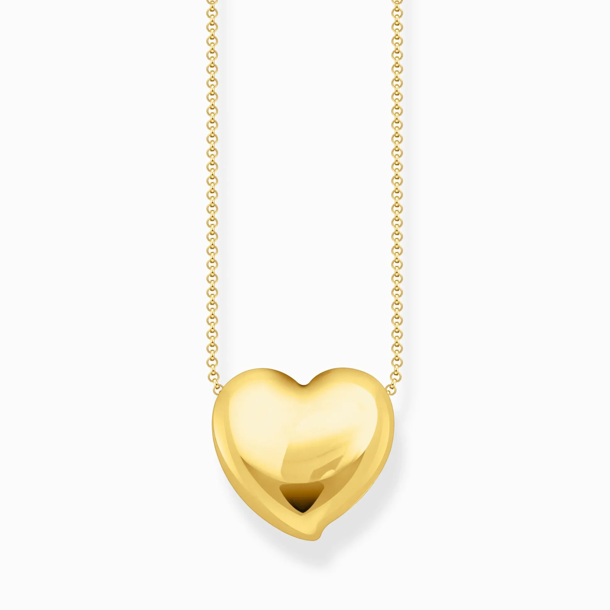 Cheap Kette mit Anhänger in Herzform vergoldet Damen Halsketten|18K Vergoldung - 925 Silber