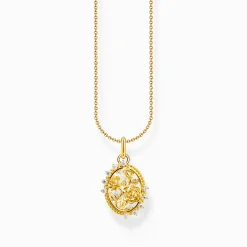 Best Sale Kette mit Anhänger Roses Romance vergoldet Damen Halsketten|18K Vergoldung - 925 Silber
