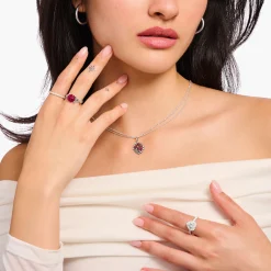 Flash Sale Kette mit Anhänger Roses Romance Silber Damen Halsketten|925 Silber