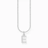 Clearance Kette mit Buchstaben-Anhänger E Silber Damen Halsketten