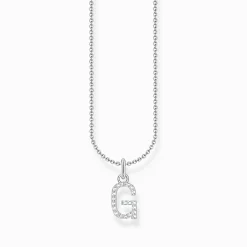 Shop Kette mit Buchstaben-Anhänger G Silber Damen Halsketten