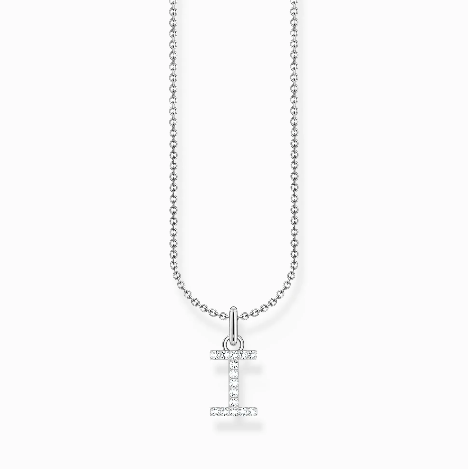 Hot Kette mit Buchstaben-Anhänger I Silber Damen Halsketten