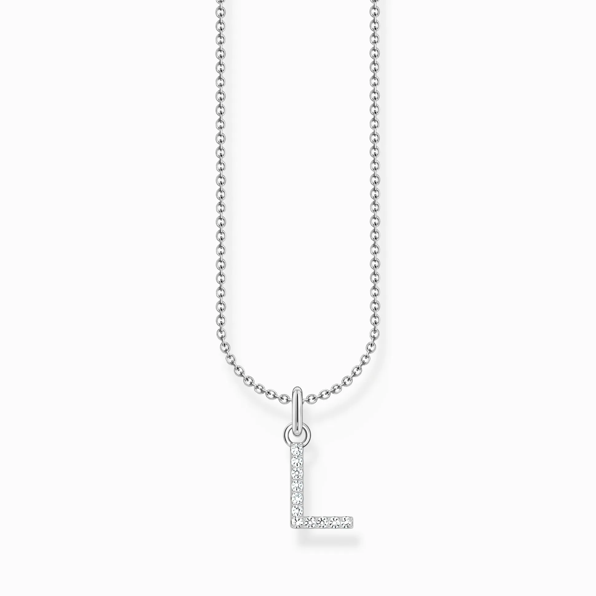 Shop Kette mit Buchstaben-Anhänger L Silber Damen Halsketten