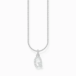 Best Kette mit Buchstaben-Anhänger Q Silber Damen Halsketten