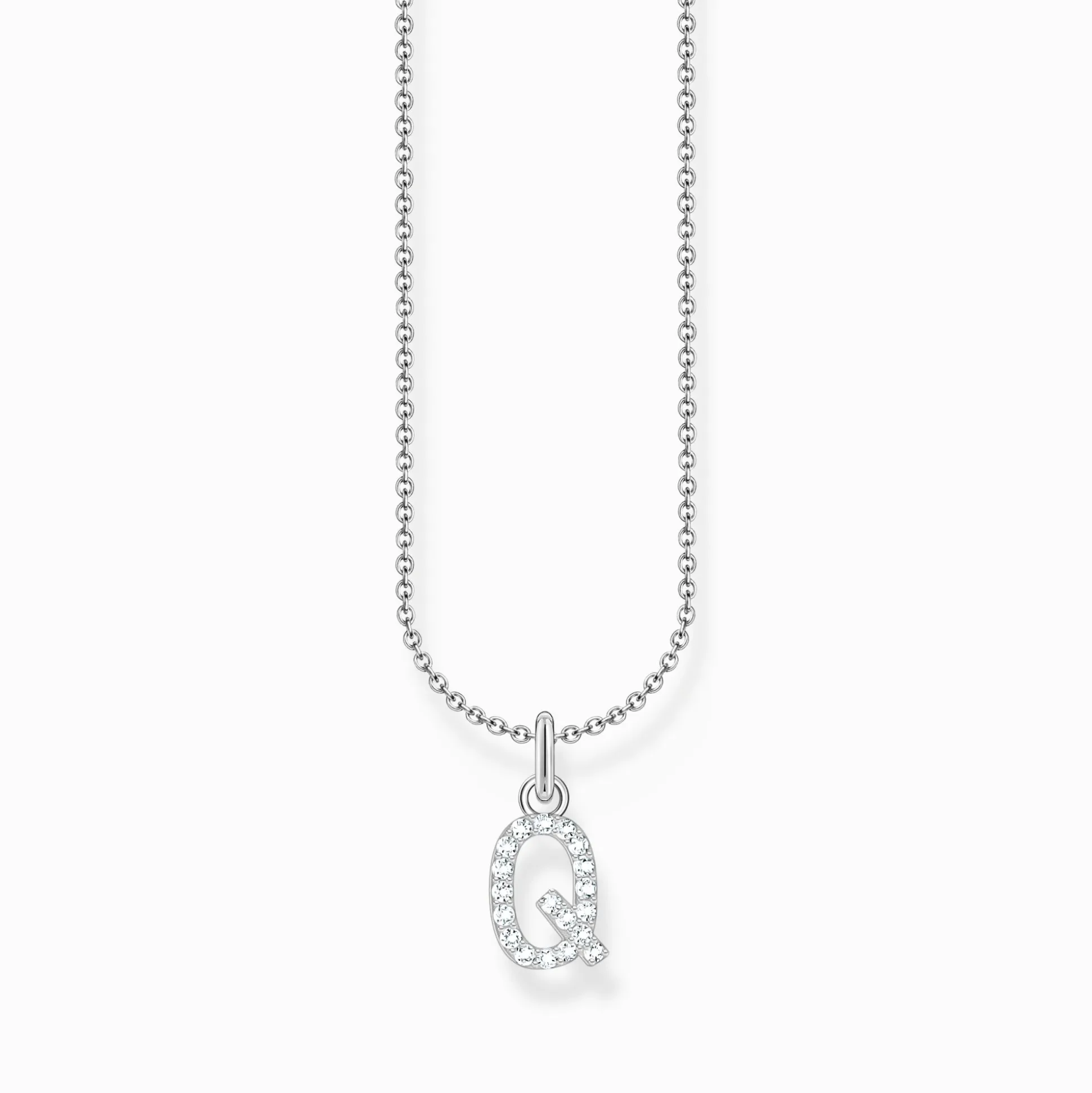 Best Kette mit Buchstaben-Anhänger Q Silber Damen Halsketten