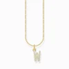 Shop Kette mit Buchstaben-Anhänger W vergoldet Damen Halsketten
