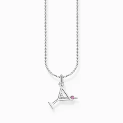 Flash Sale Kette mit Cocktail-Anhänger Silber Damen Halsketten|925 Silber