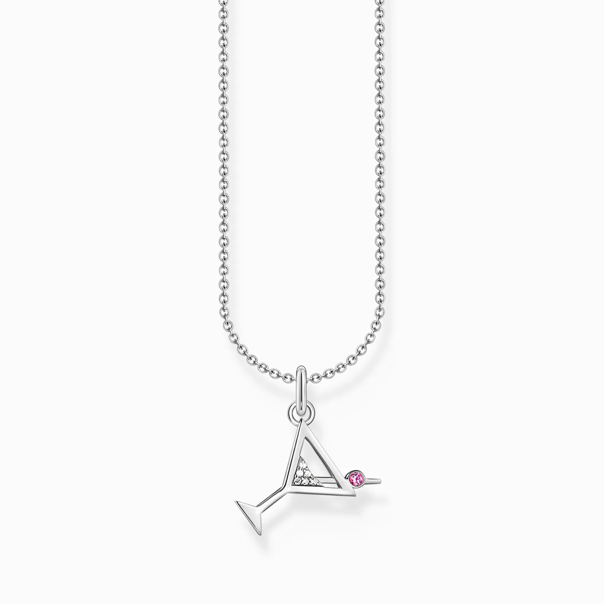 Flash Sale Kette mit Cocktail-Anhänger Silber Damen Halsketten|925 Silber