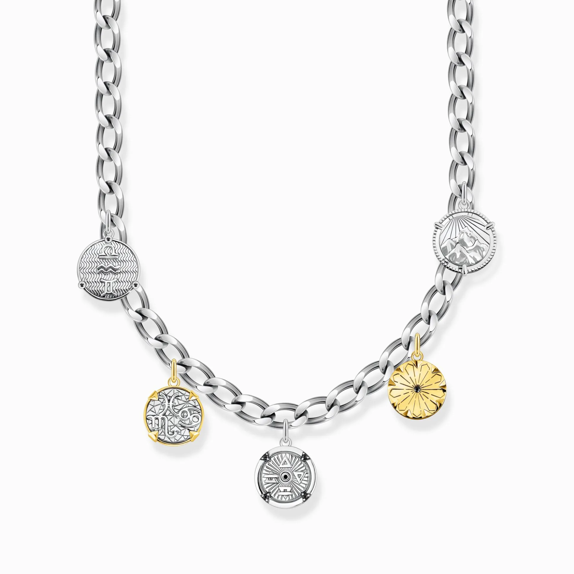 Hot Kette mit Coins Elements of Nature Silber Damen Halsketten|Halsketten