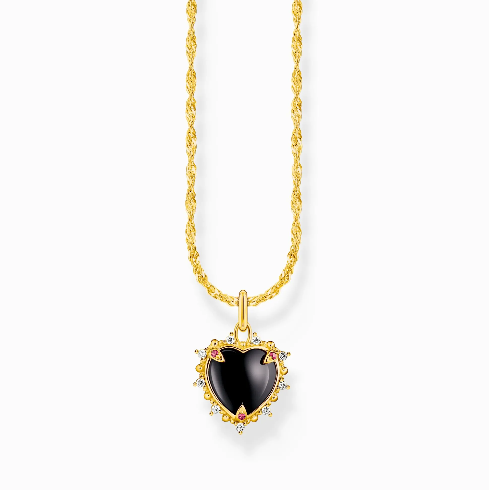 Hot Kette mit Herz-Anhänger Heart Romance vergoldet Damen Halsketten