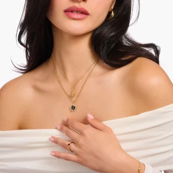 Hot Kette mit Herz-Anhänger Heart Romance vergoldet Damen Halsketten