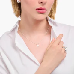 Hot Kette mit Herz-Anhänger Silber Damen Halsketten|925 Silber