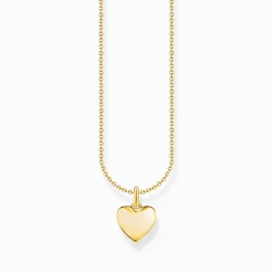 Sale Kette mit Herz-Anhänger vergoldet Damen Halsketten