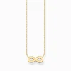 Sale Kette mit Infinity-Anhänger vergoldet Damen Halsketten|18K Vergoldung - 925 Silber