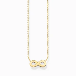 Sale Kette mit Infinity-Anhänger vergoldet Damen Halsketten|18K Vergoldung - 925 Silber