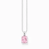 Best Sale Kette mit pinkem Stein Silber Damen Halsketten|925 Silber