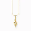 Best Kette mit Schlangen-Anhänger Tempting Romance vergoldet Damen Halsketten|18K Vergoldung - 925 Silber