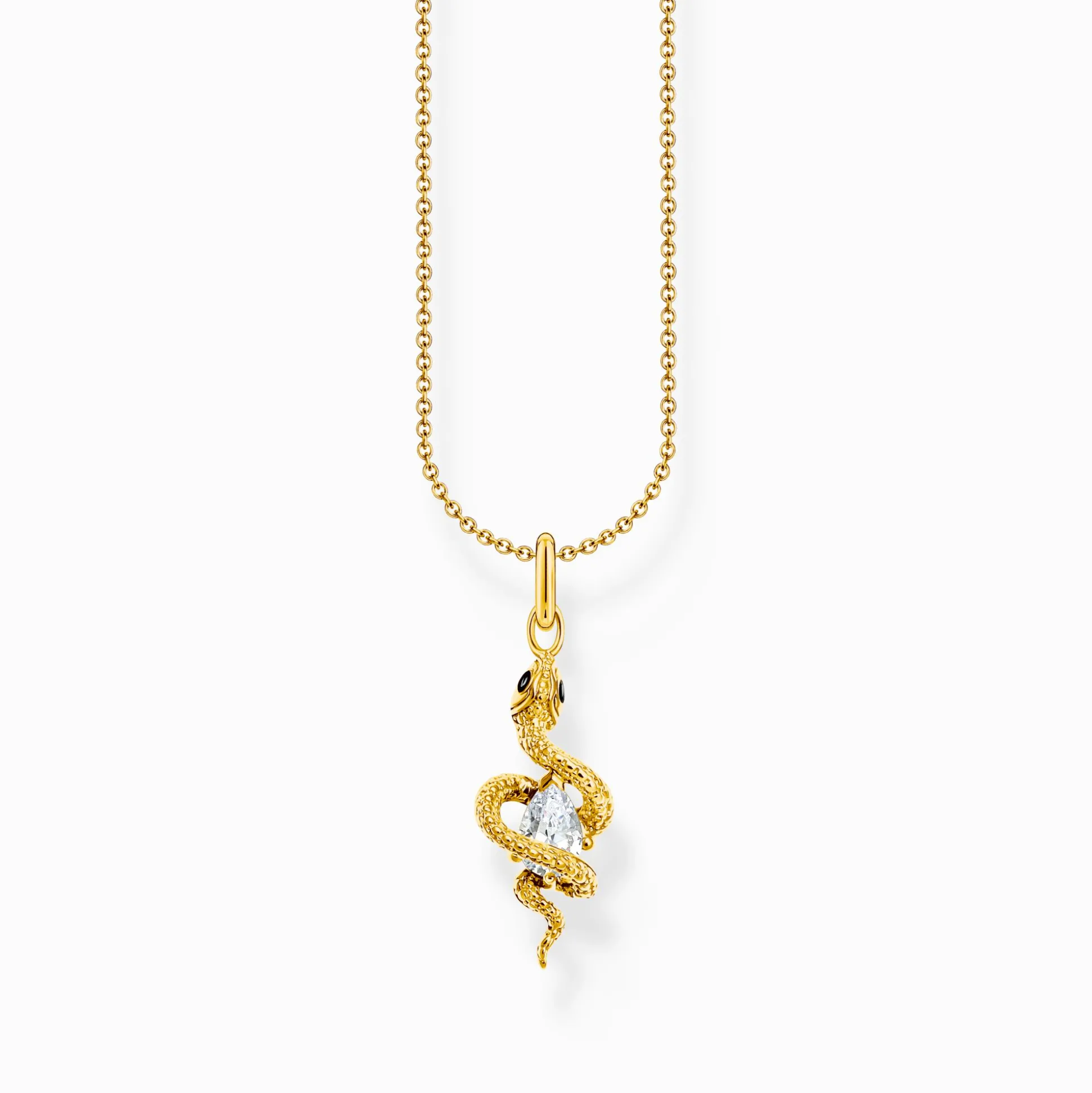 Best Kette mit Schlangen-Anhänger Tempting Romance vergoldet Damen Halsketten|18K Vergoldung - 925 Silber